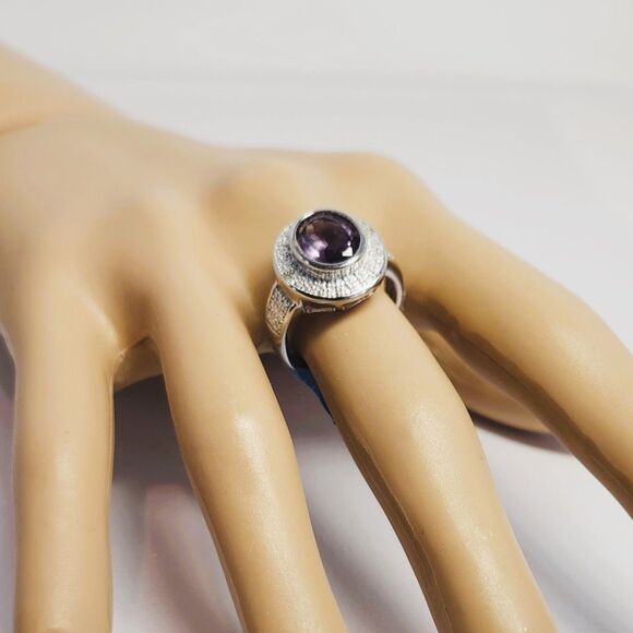 Purple Amethyst Ring 2.1 Carats Size 7 - Picture 9 of 9